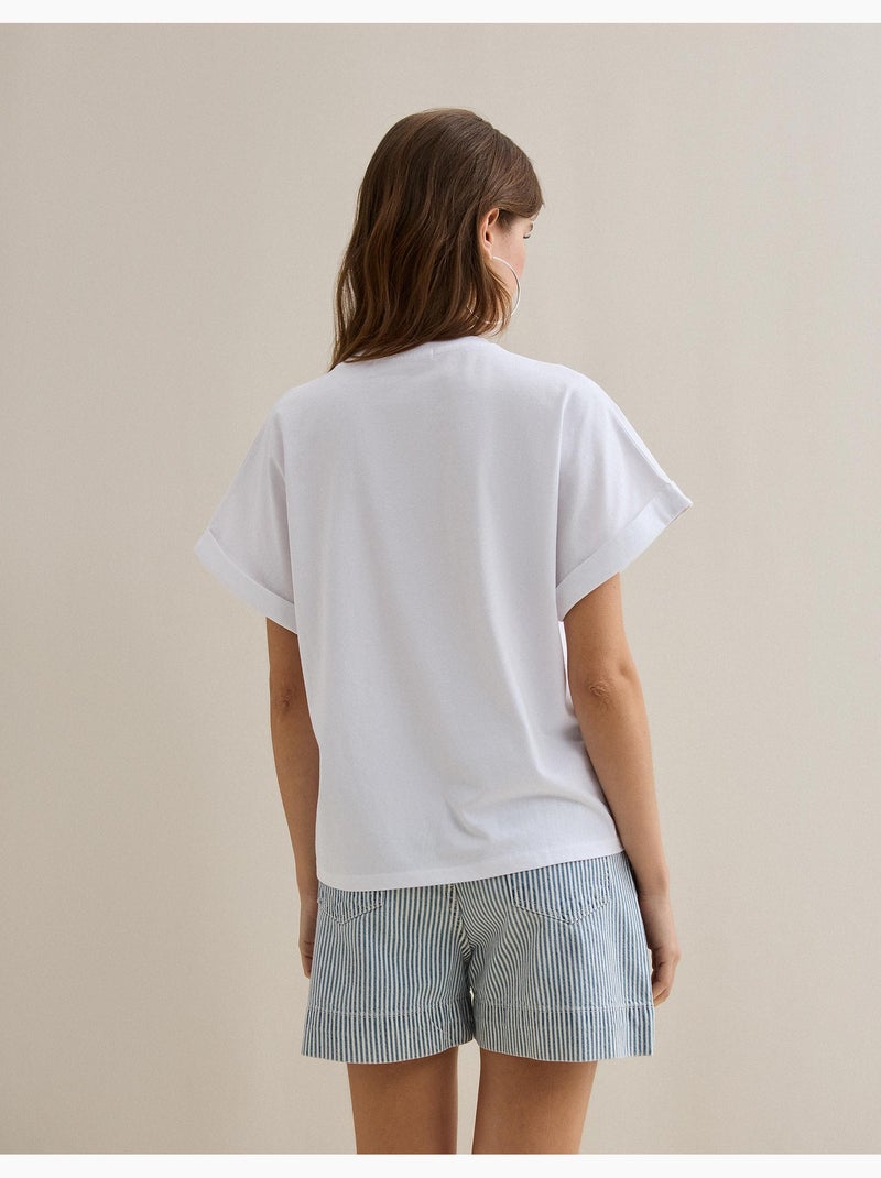 Camiseta con estampado, MO Fashion Blanco - Kiabi