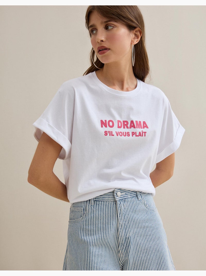 Camiseta con estampado, MO Fashion Blanco - Kiabi