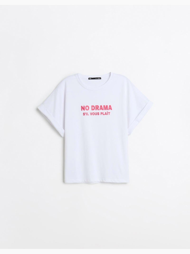 Camiseta con estampado, MO Fashion Blanco - Kiabi