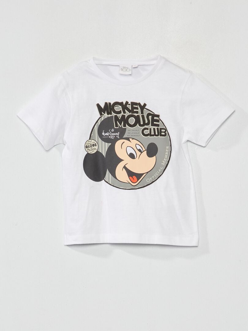 Camiseta con estampado retro de 'Mickey' blanco - Kiabi