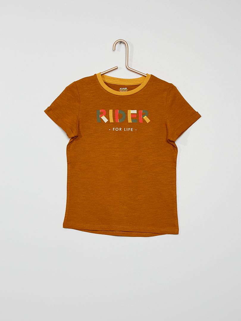 Camiseta con estampado 'skate' MARRON - Kiabi