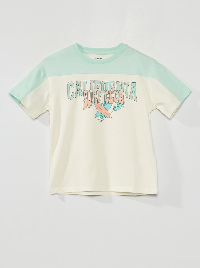 Camiseta con estampado VERDE - Kiabi