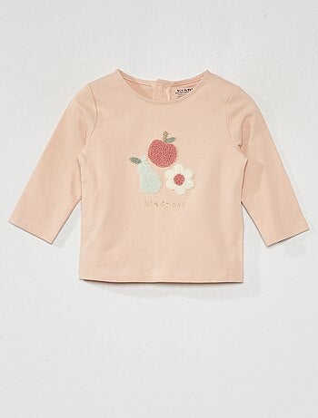 Camiseta con 'frutas' de punto de rizo - Kiabi