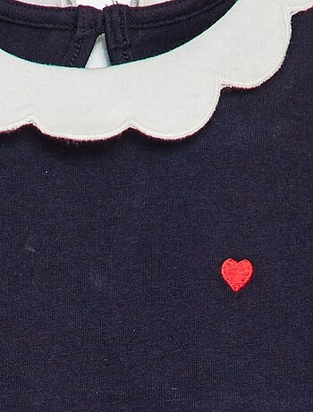 Camiseta con gorguera
