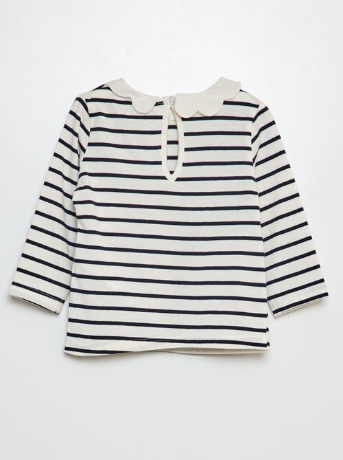 Camiseta con gorguera - Kiabi