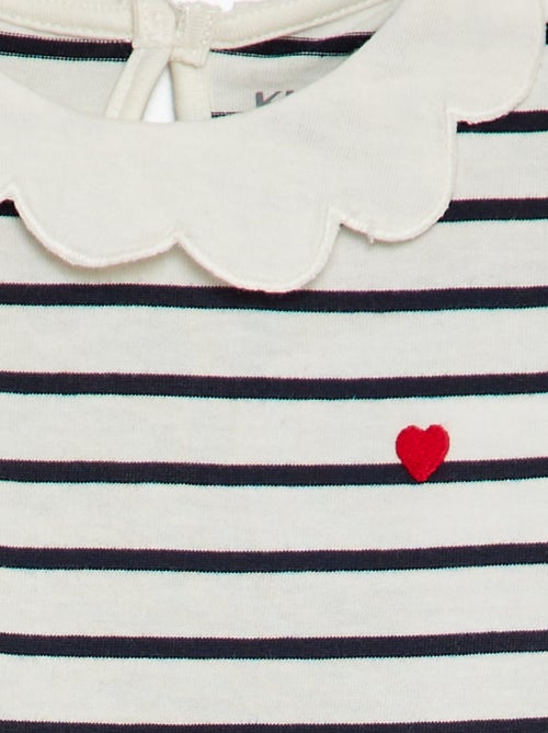 Camiseta con gorguera - Kiabi