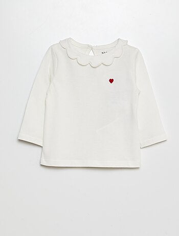 Camiseta con gorguera