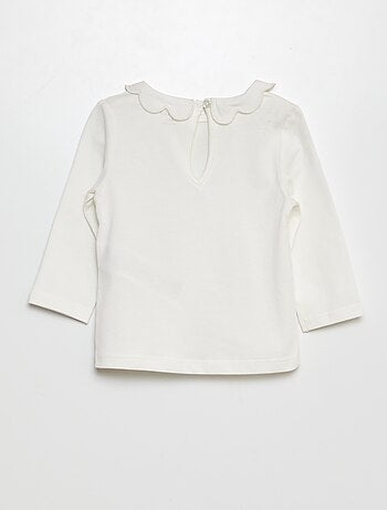 Camiseta con gorguera