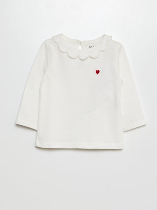 Camiseta con gorguera