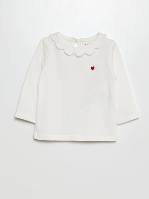 Camiseta con gorguera - Kiabi