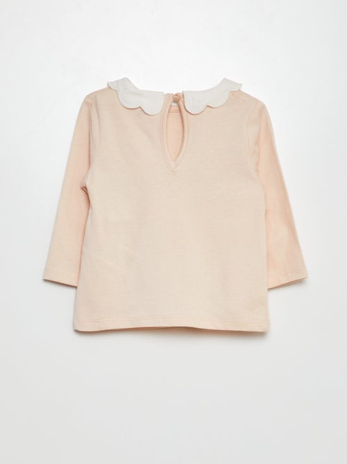 Camiseta con gorguera - Kiabi