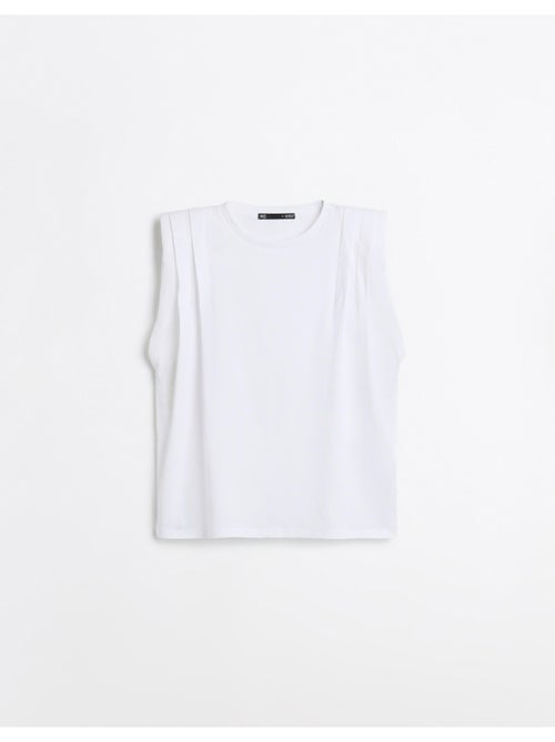 Camiseta con hombreras, mo fashion - Kiabi Camiseta con hombreras, mo fashion - Kiabi