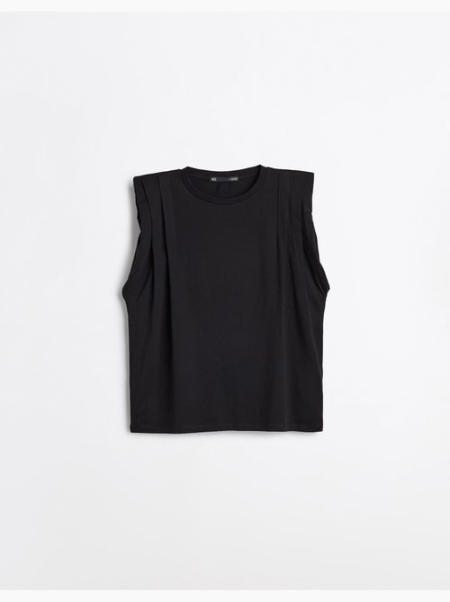 Camiseta con hombreras, mo fashion - Kiabi Camiseta con hombreras, mo fashion - Kiabi