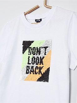 Niño 3-12 años - Camiseta con lentejuelas reversibles - Kiabi