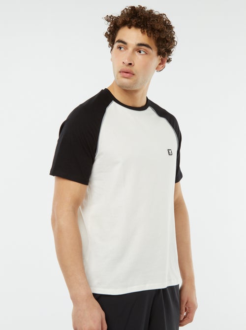 Camiseta con manga corta raglán - Kiabi
