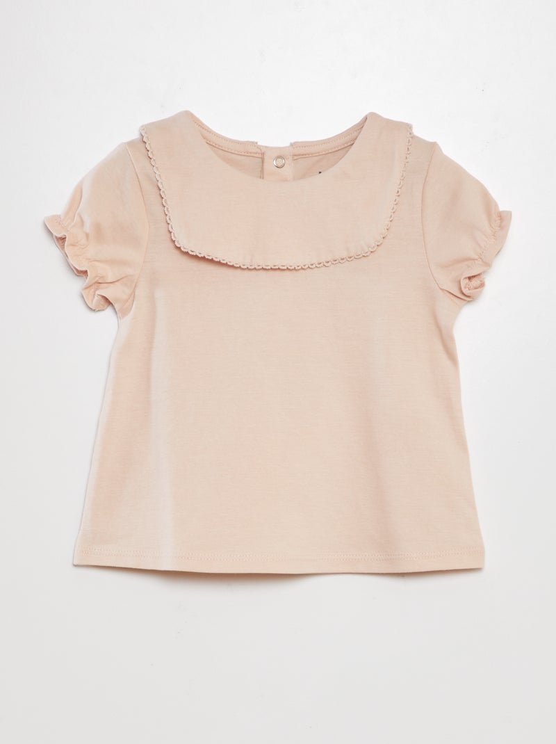 Camiseta con manga globo ROSA - Kiabi