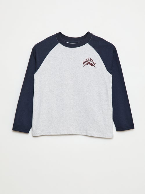 Camiseta con manga raglán - Kiabi