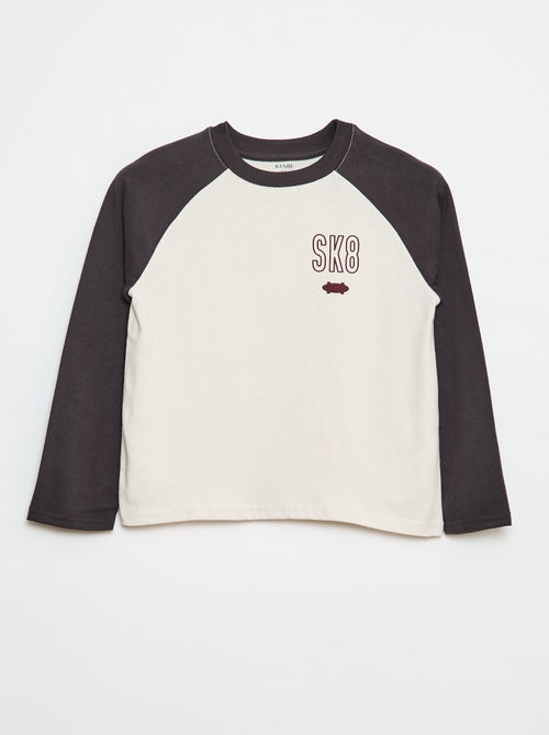 Camiseta con manga raglán - Kiabi