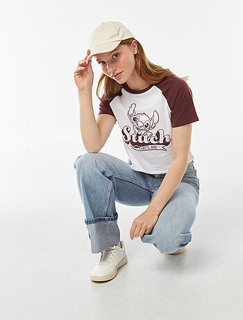 Camiseta con manga raglán 'Stitch'