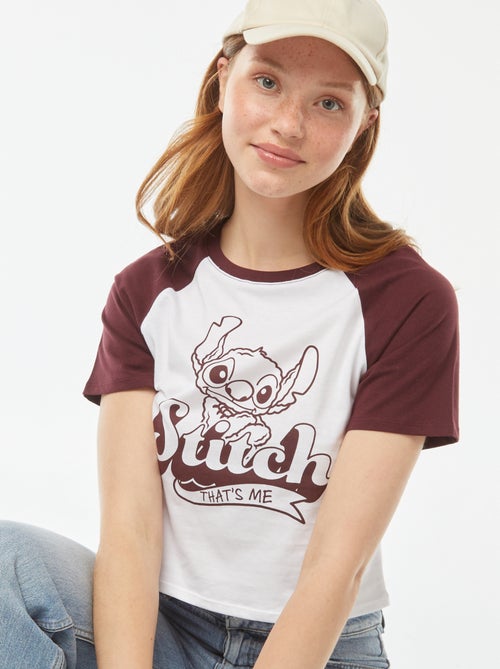 Camiseta con manga raglán 'Stitch' - Kiabi