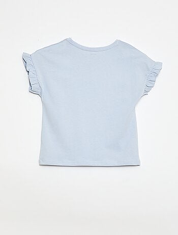 Camiseta con mangas con volantes