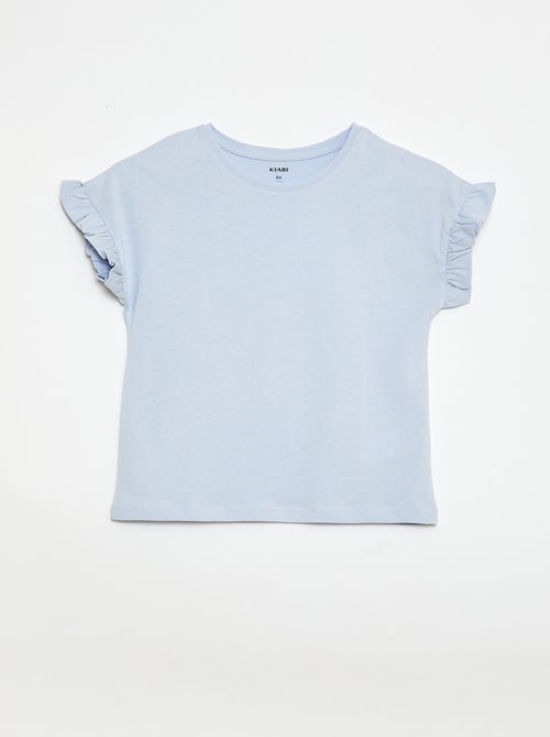Camiseta con mangas con volantes - Kiabi