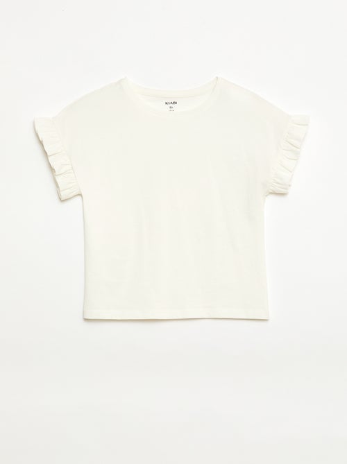 Camiseta con mangas con volantes - Kiabi