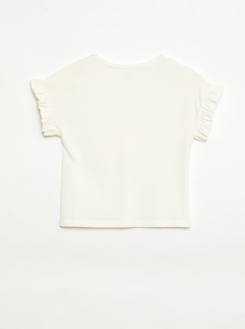 Camiseta con mangas con volantes - Kiabi