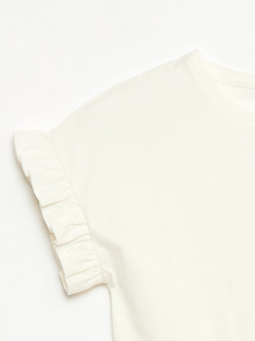 Camiseta con mangas con volantes - Kiabi