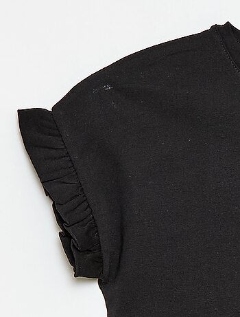 Camiseta con mangas con volantes