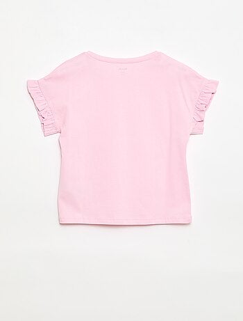 Camiseta con mangas con volantes