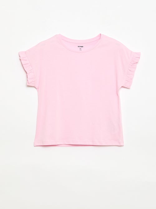 Camiseta con mangas con volantes - Kiabi