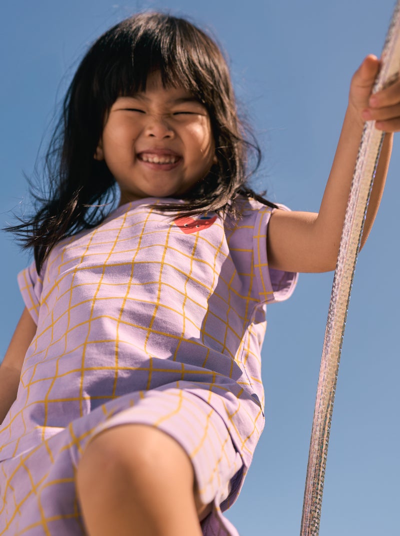 Camiseta con mangas cortas con vuelta - Grafik Edition Purpura - Kiabi