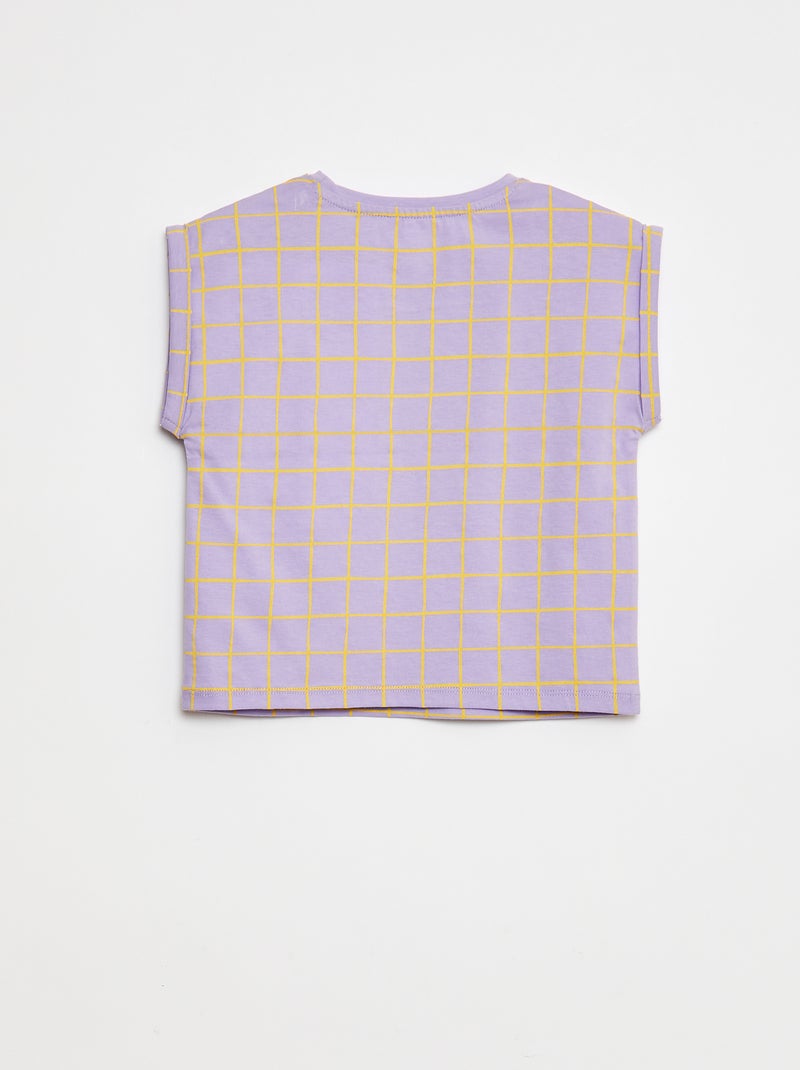 Camiseta con mangas cortas con vuelta - Grafik Edition Purpura - Kiabi