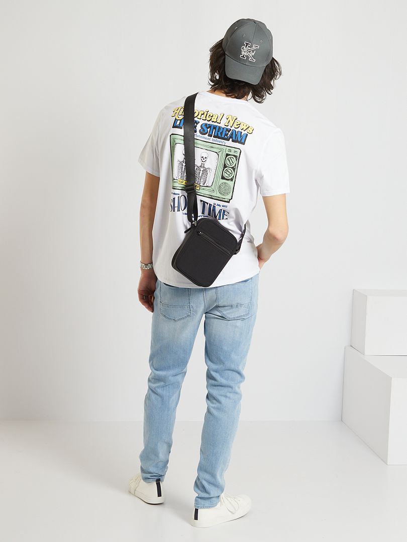 Camiseta con maxiestampado en la parte trasera Blanco - Kiabi