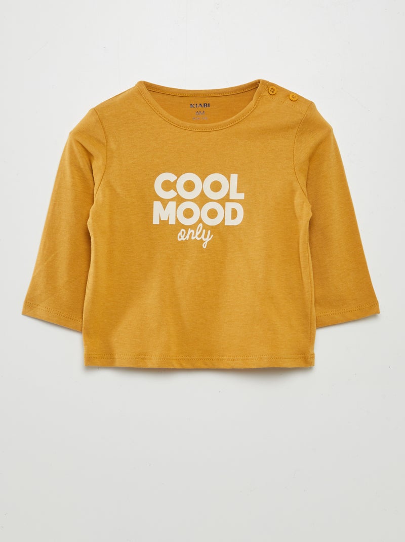Camiseta con mensaje AMARILLO - Kiabi