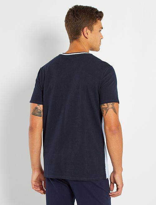 Camiseta con mensaje - AZUL - Kiabi - 10.00€
