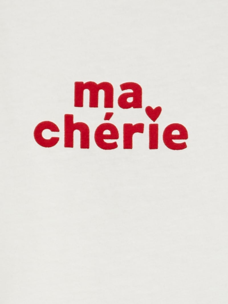 Camiseta con mensaje BLANCO - Kiabi