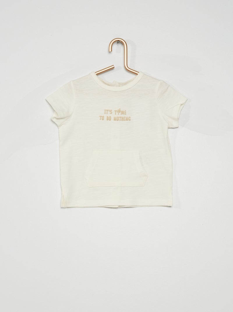 Camiseta con mensaje BLANCO - Kiabi