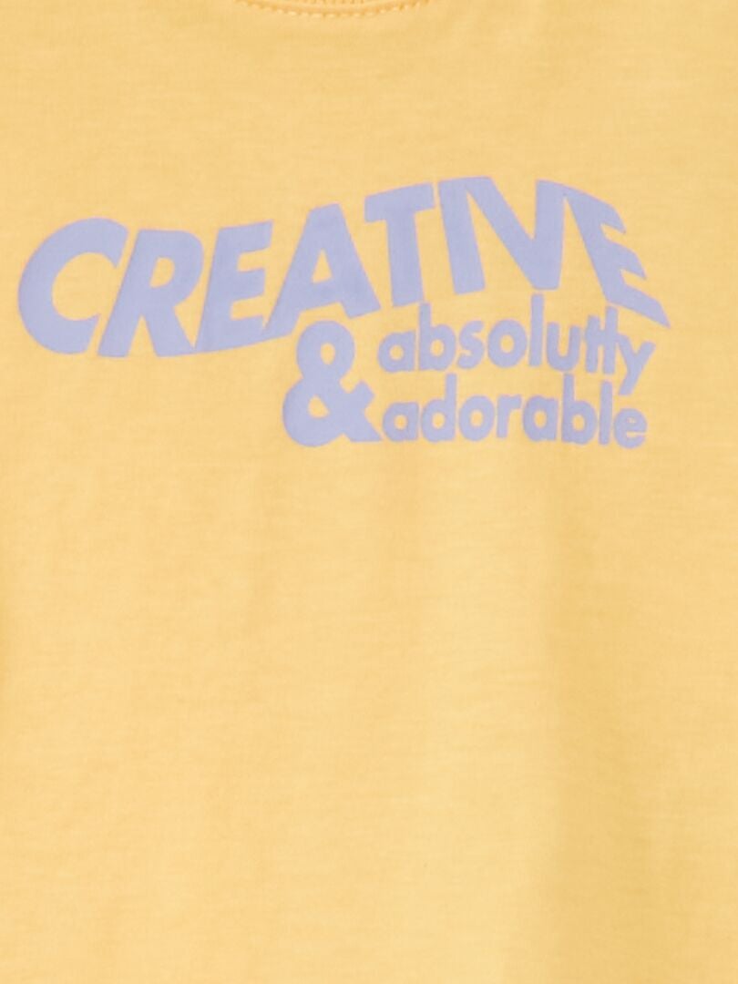 Camiseta con mensaje 'creative' AMARILLO - Kiabi