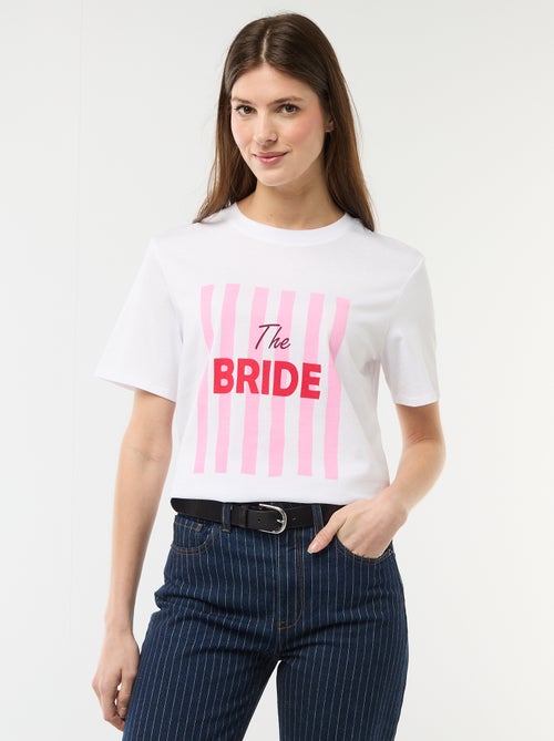 Camiseta con mensaje despedida de soltera - Kiabi