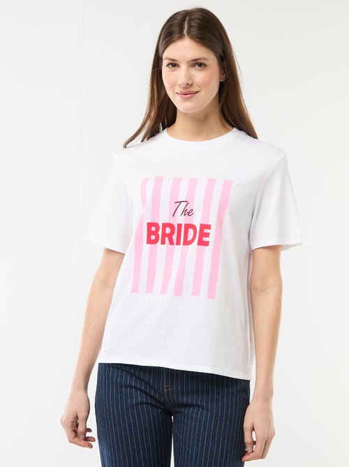 Camiseta con mensaje despedida de soltera - Kiabi