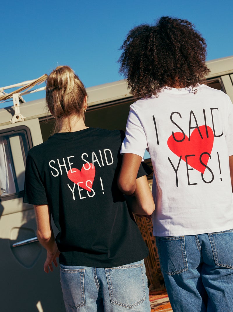 Camiseta con mensaje despedida de soltera NEGRO - Kiabi