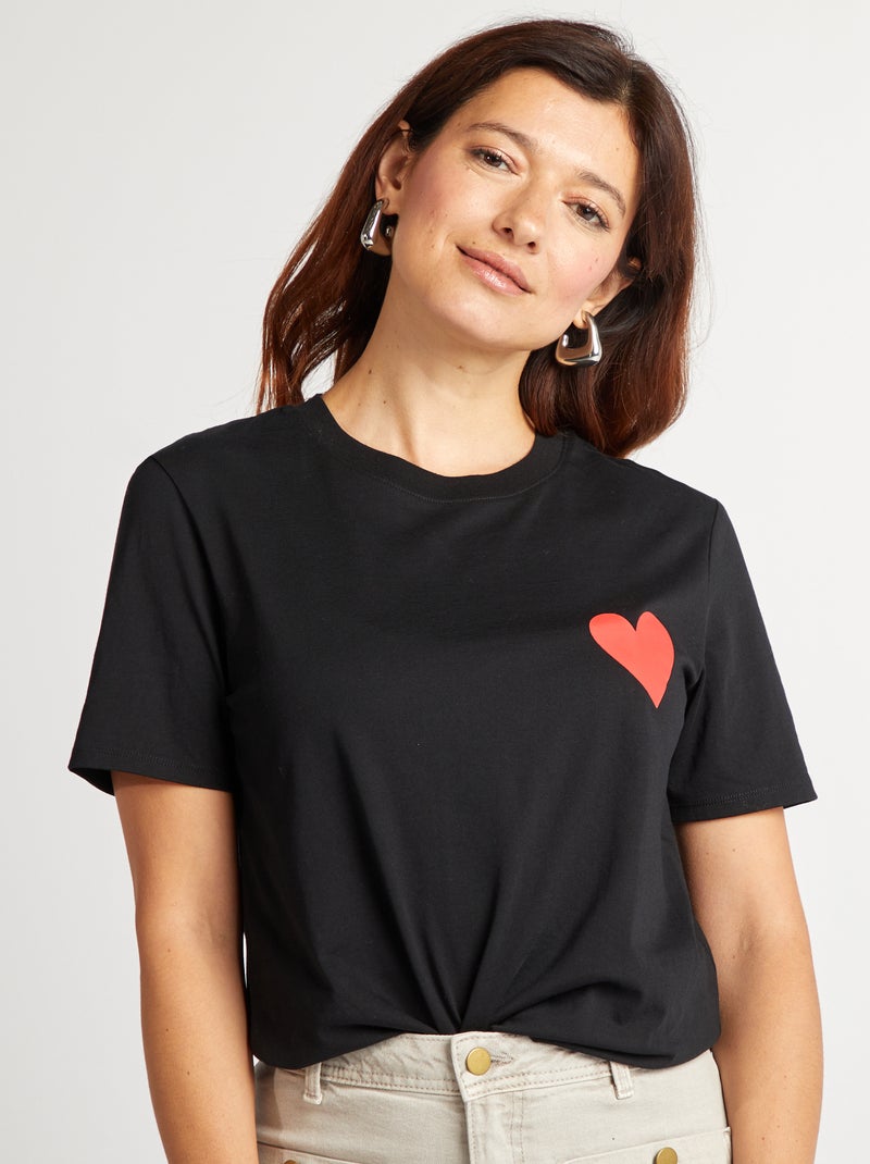 Camiseta con mensaje despedida de soltera NEGRO - Kiabi