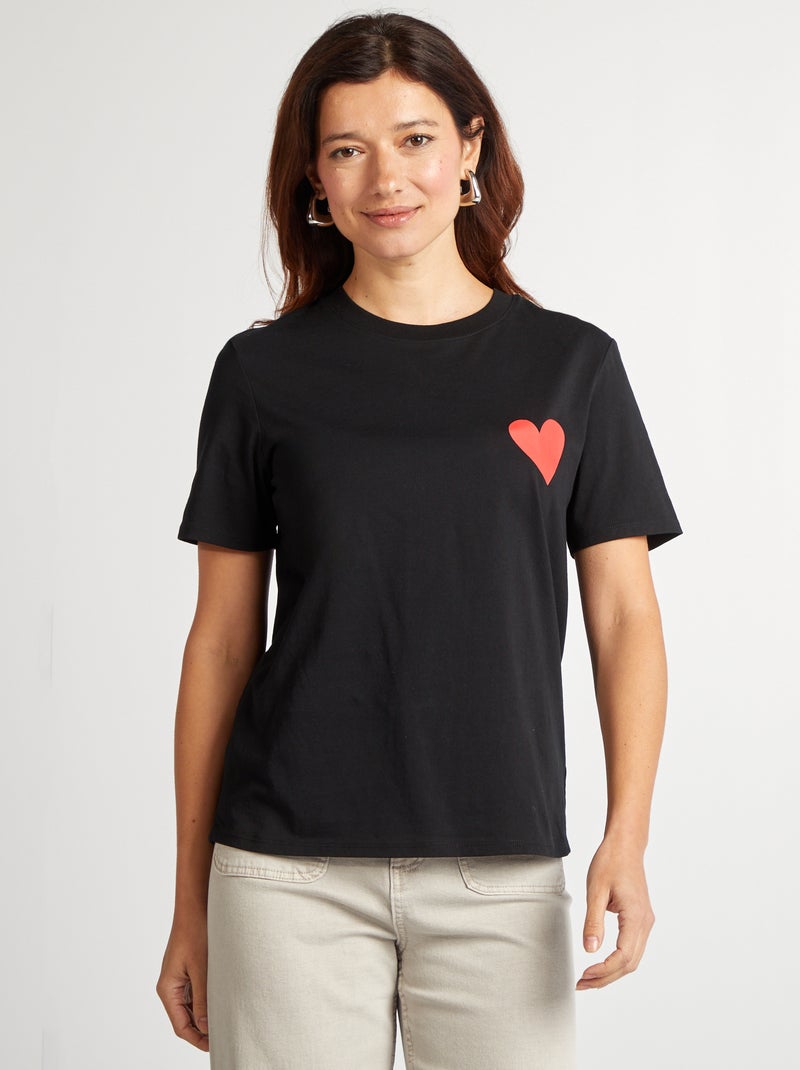 Camiseta con mensaje despedida de soltera NEGRO - Kiabi