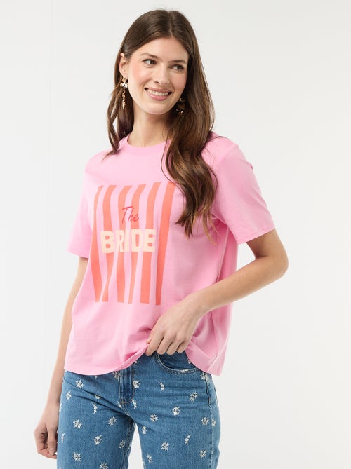 Camiseta con mensaje despedida de soltera - Kiabi