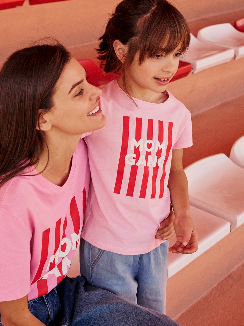 Camiseta con mensaje Día de la Madre Rosa - Kiabi