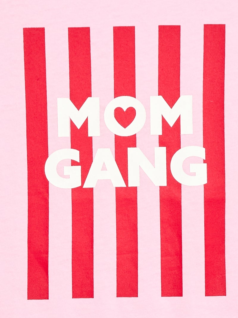 Camiseta con mensaje Día de la Madre Rosa - Kiabi