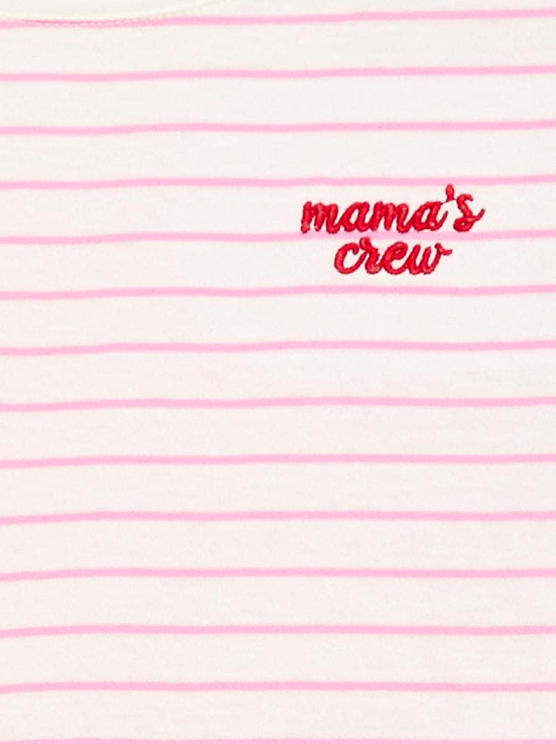 Camiseta con mensaje Día de la Madre Rosa - Kiabi
