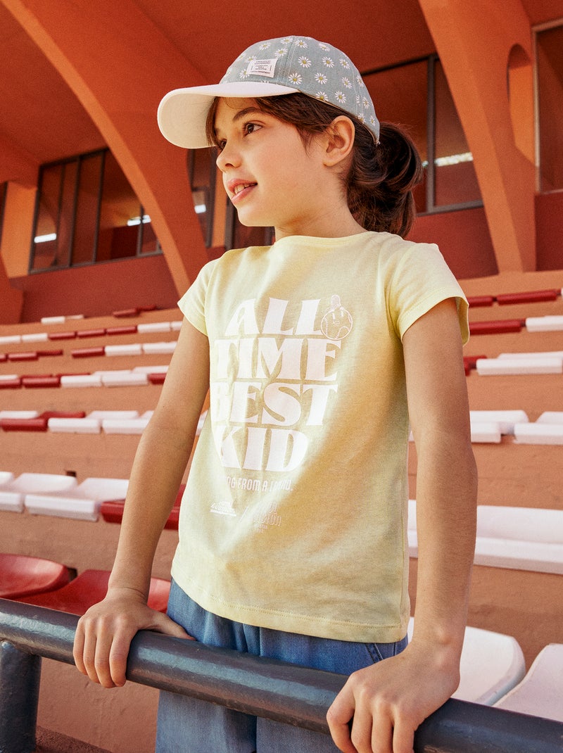 Camiseta con mensaje Día del Padre Amarillo - Kiabi